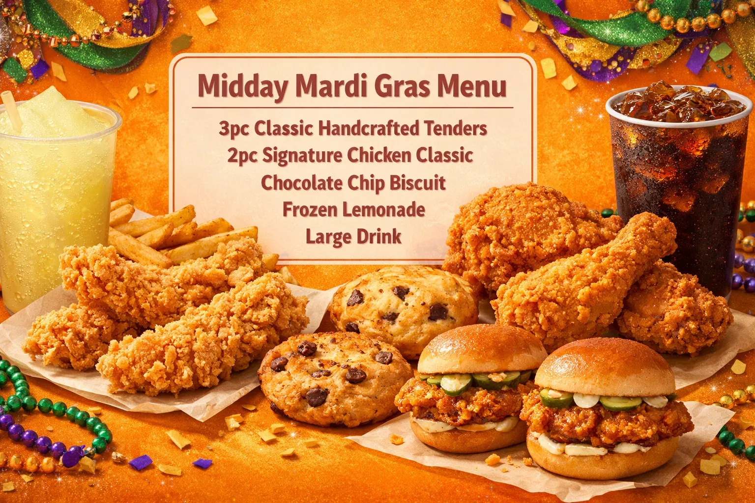 Popeyes Menu With Prices (2026) Updated Combos, Calories & Deals 38 Midday Mardi Gras