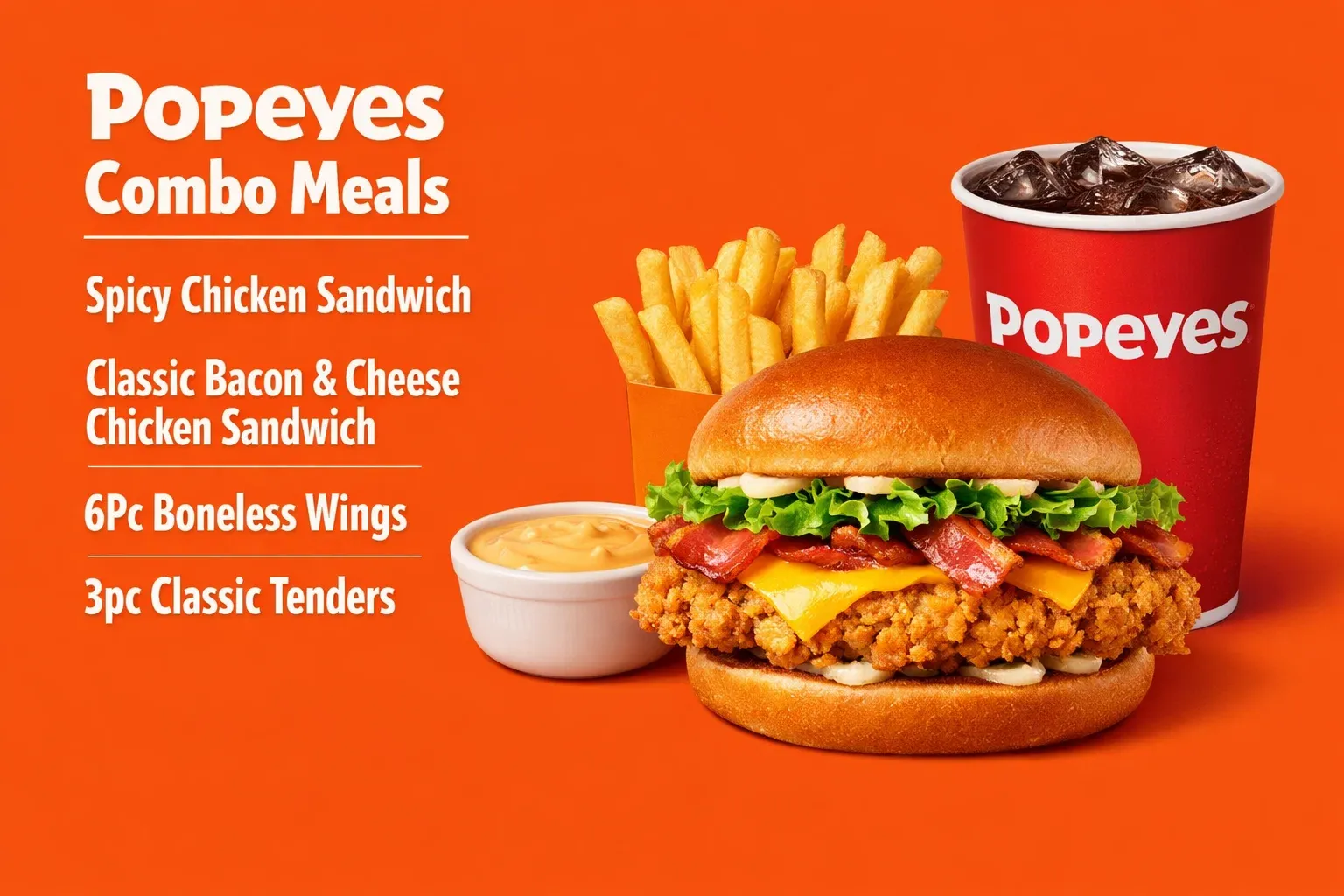 Popeyes Menu With Prices (2026) Updated Combos, Calories & Deals 34 Popeyes Combo Meals