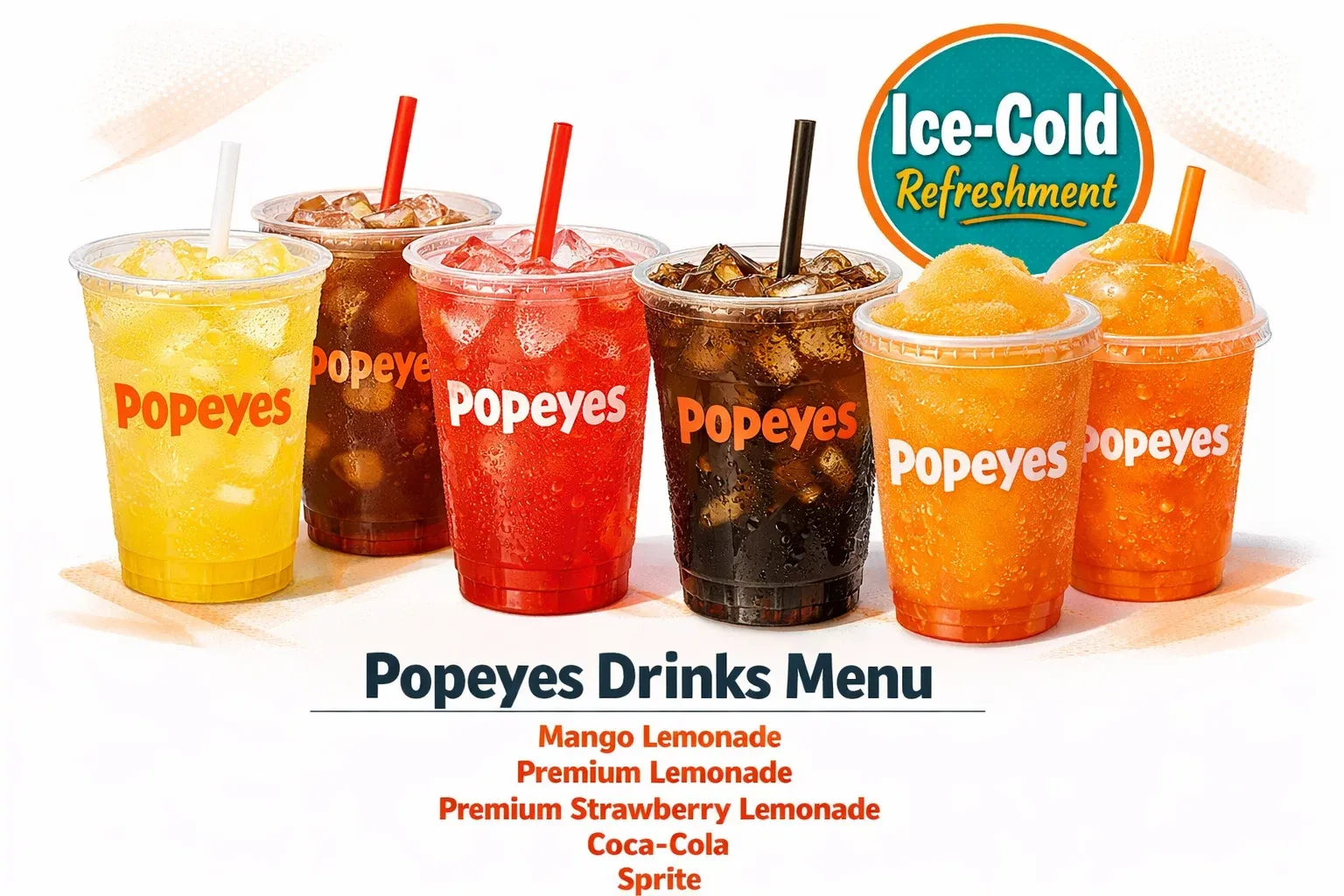 Popeyes Menu With Prices (2026) Updated Combos, Calories & Deals 31 Popeyes Drinks Menu