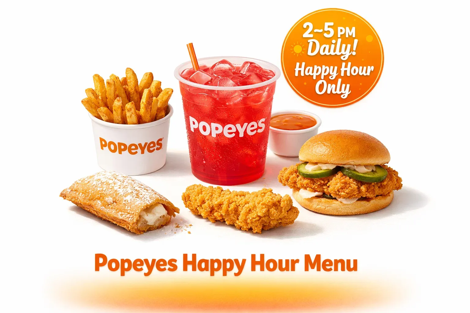 Popeyes Menu With Prices (2026) Updated Combos, Calories & Deals 35 Popeyes Happy Hour Menu