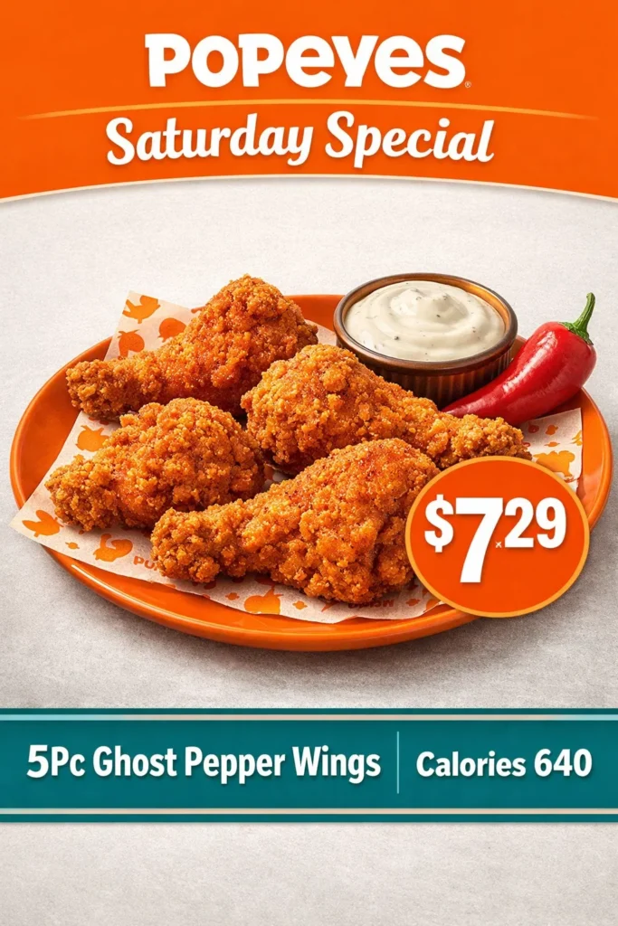 Popeyes Daily Specials in 2026 Real Prices, Weekly Offers & Popeyes Deals on Tuesday 8 Popeyes Saturday Specials