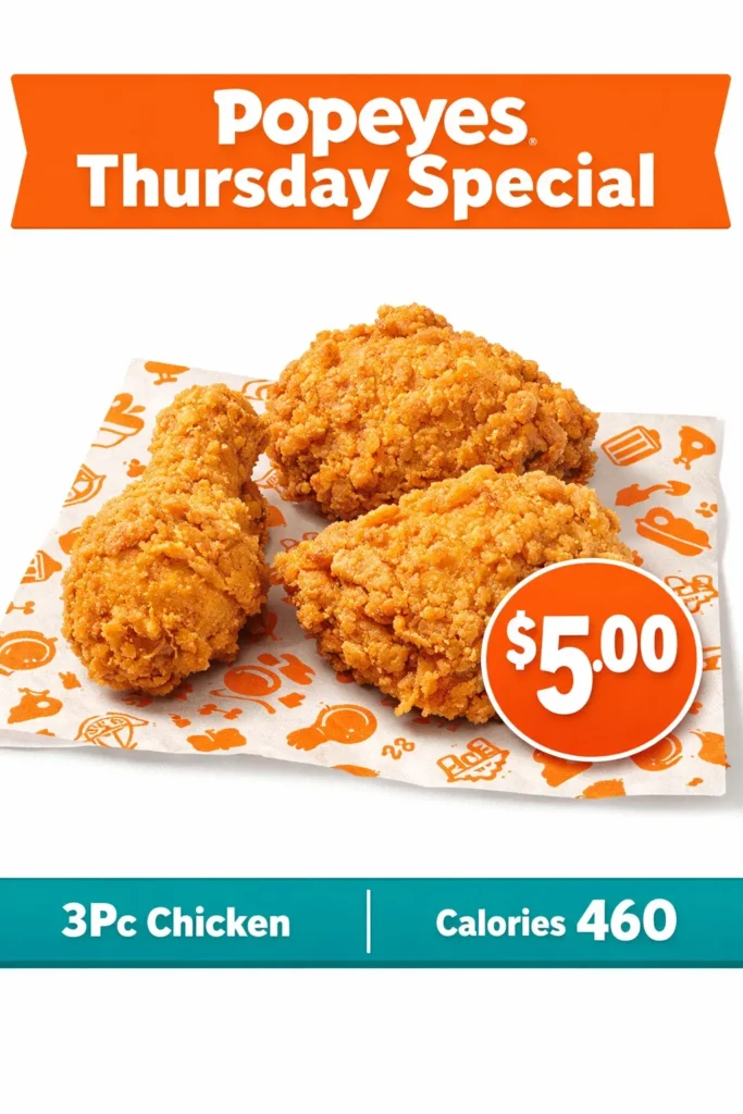 Popeyes Daily Specials in 2026 Real Prices, Weekly Offers & Popeyes Deals on Tuesday 6 Popeyes Thursday Special