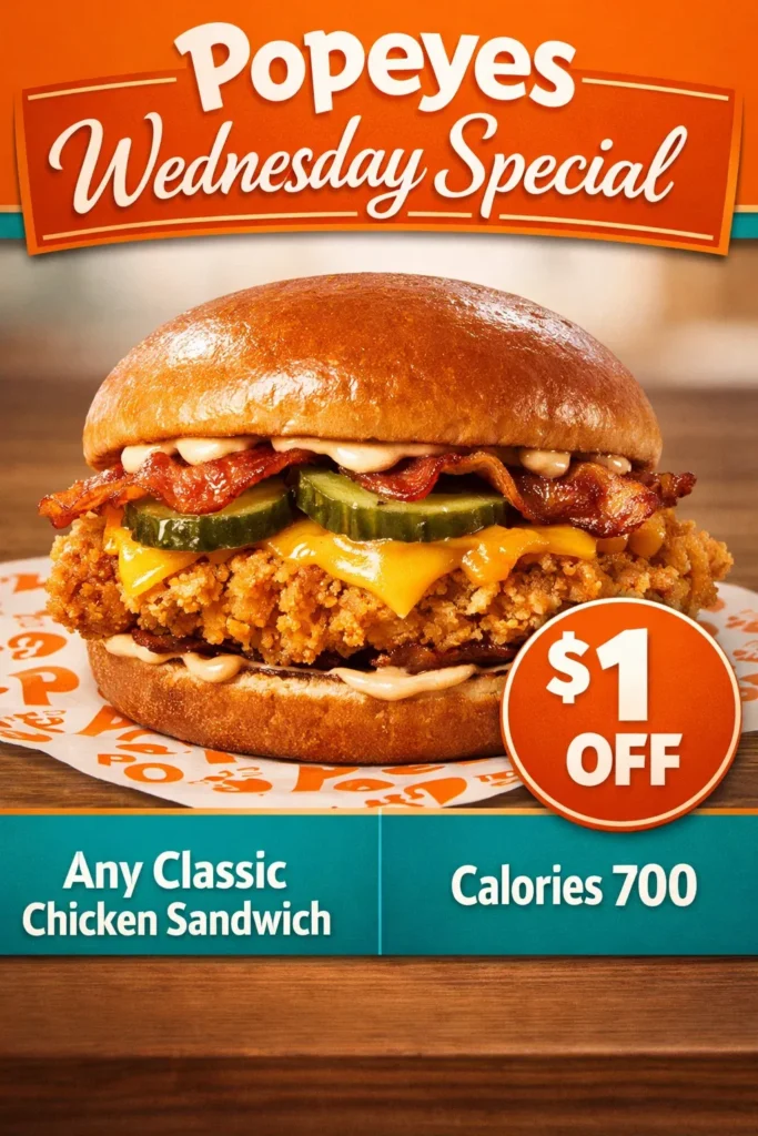 Popeyes Daily Specials in 2026 Real Prices, Weekly Offers & Popeyes Deals on Tuesday 5 Popeyes Wednesday Deal