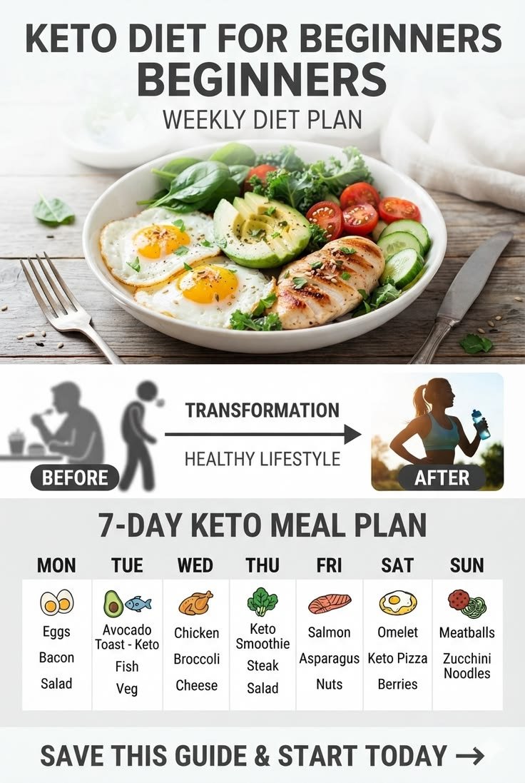 7-Day Low-Carb Keto Diet Plan – Simple High-Protein Meals for Beginners 1 23