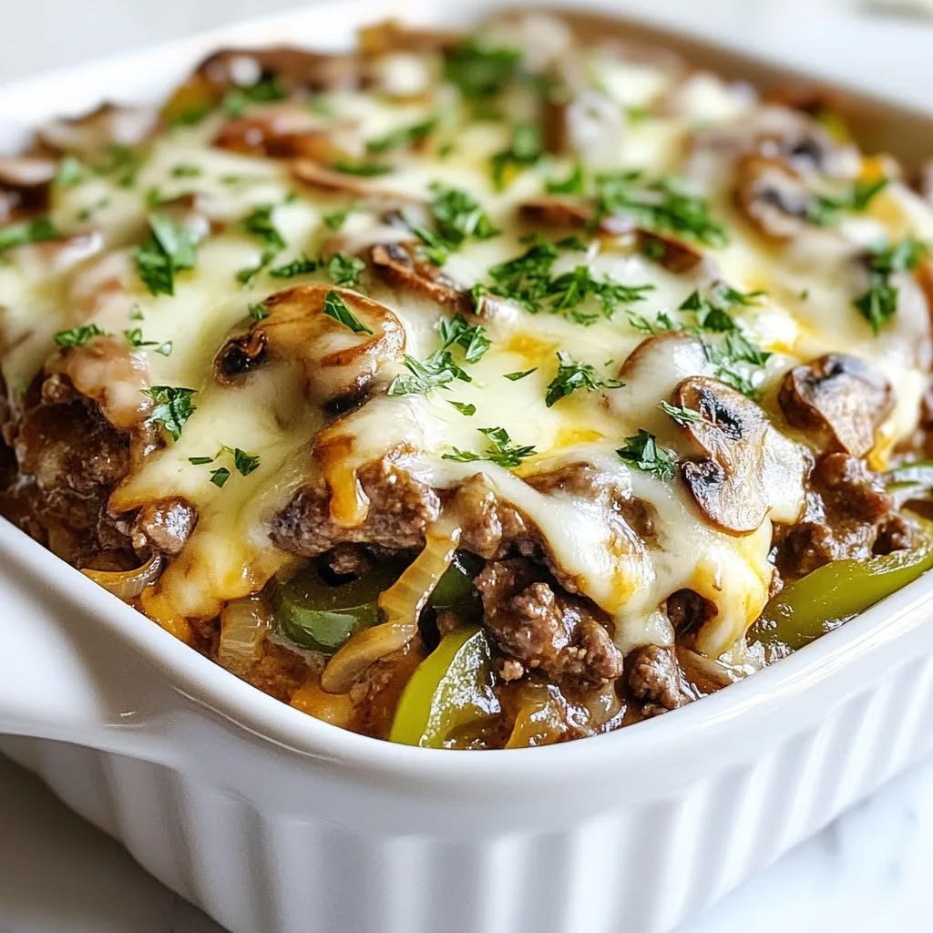 Low-Carb Philly Cheesesteak Casserole – High-Protein Cheesy Dinner 1 29