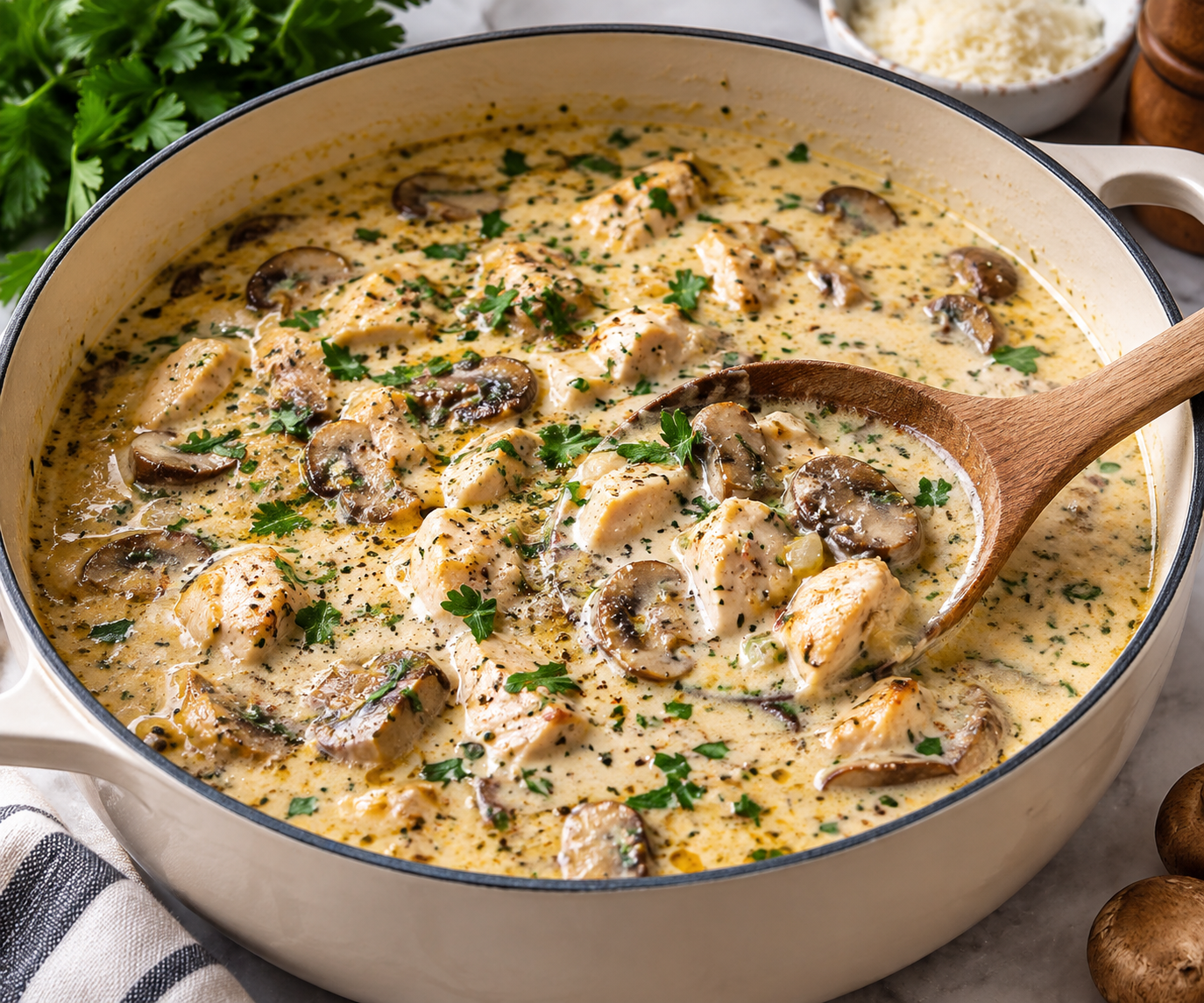 Chicken mushrroom soup