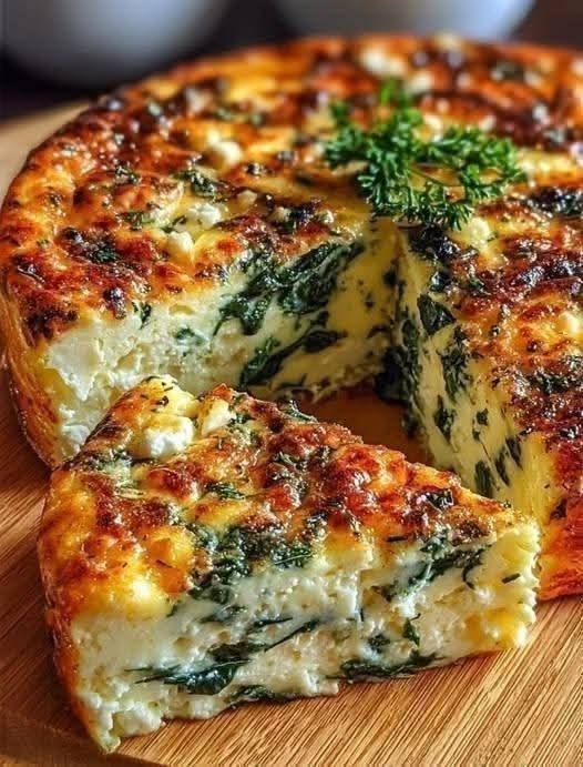 Cottage Cheese Spinach Crustless Quiche