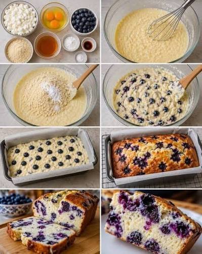 High-Protein Blueberry Cottage Cheese Loaf – Easy Flourless Breakfast 1 images 10