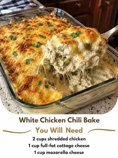 Cheesy White Chicken Chili Casserole – High-Protein Keto Bake 1 images 26