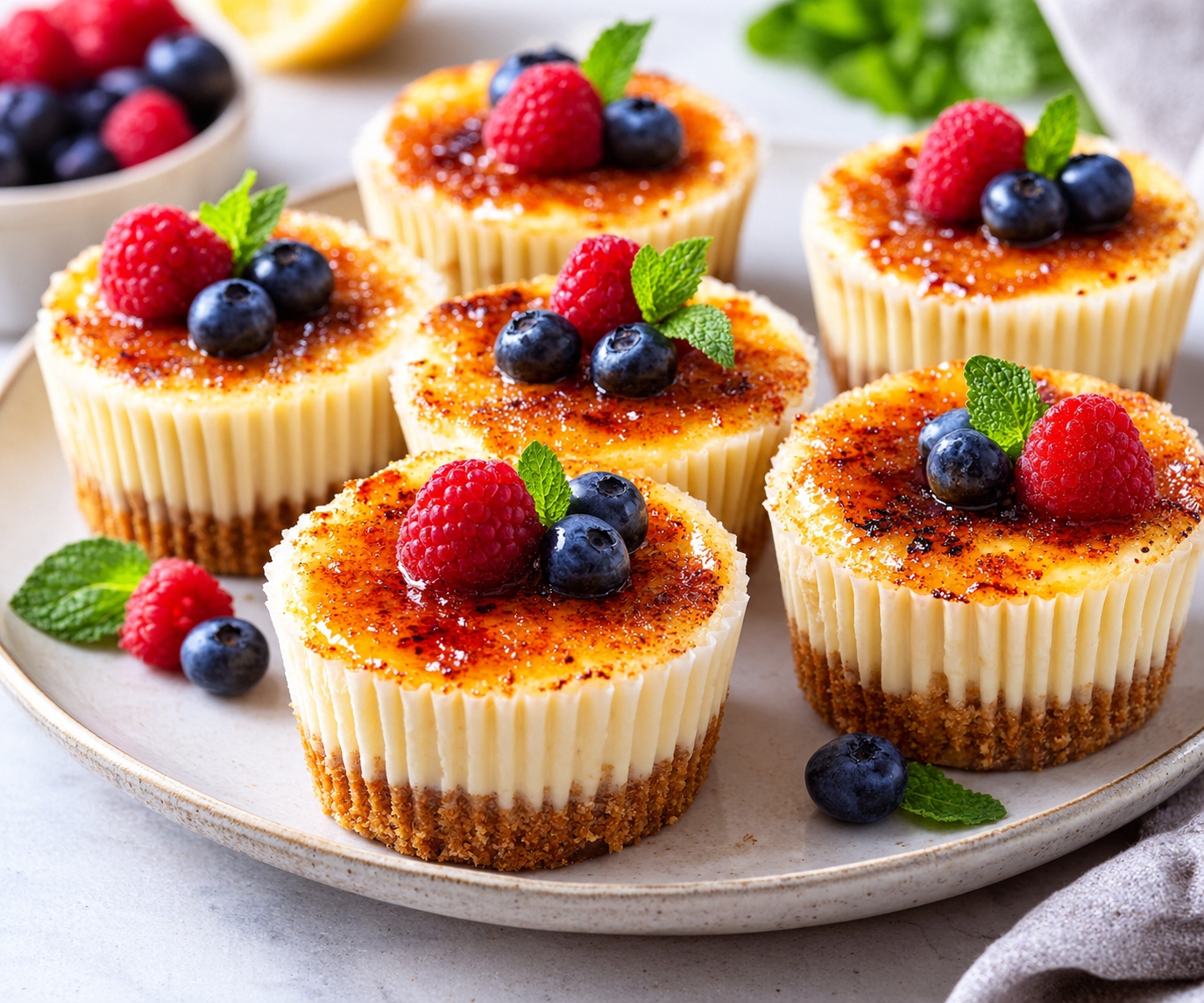 Anti-Inflammatory Vanilla Bean Crème Brûlée Cheesecake Cupcakes 1 148