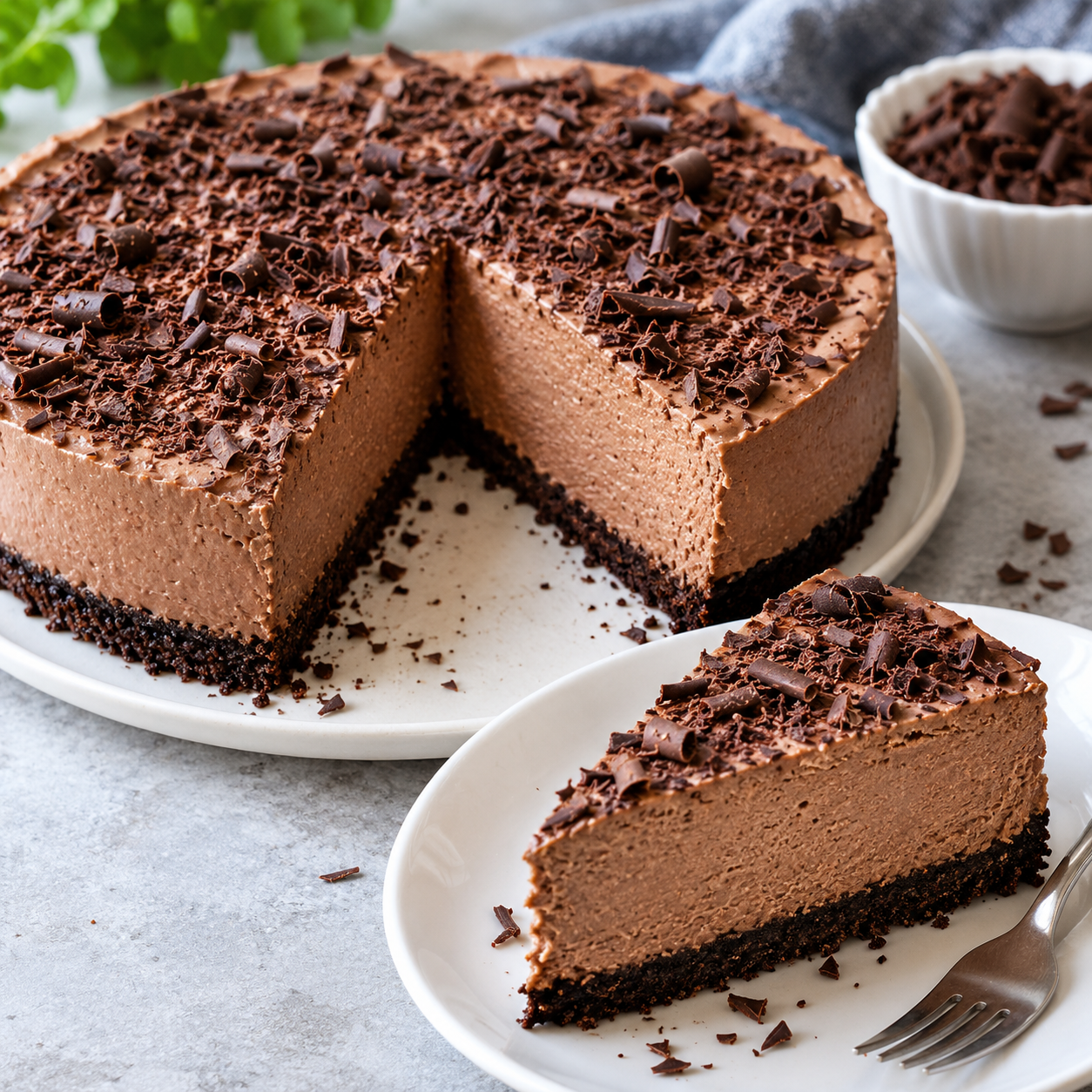 Flourless Chocolate Cheesecake – Easy Low-Carb Dessert 1 987