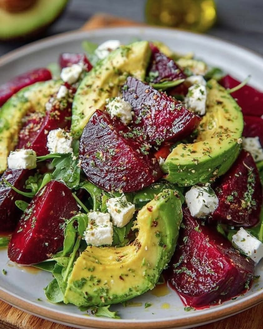 Anti Inflammatory Beetroot Avocado Feta Salad – Vibrant Creamy Nutrient Packed