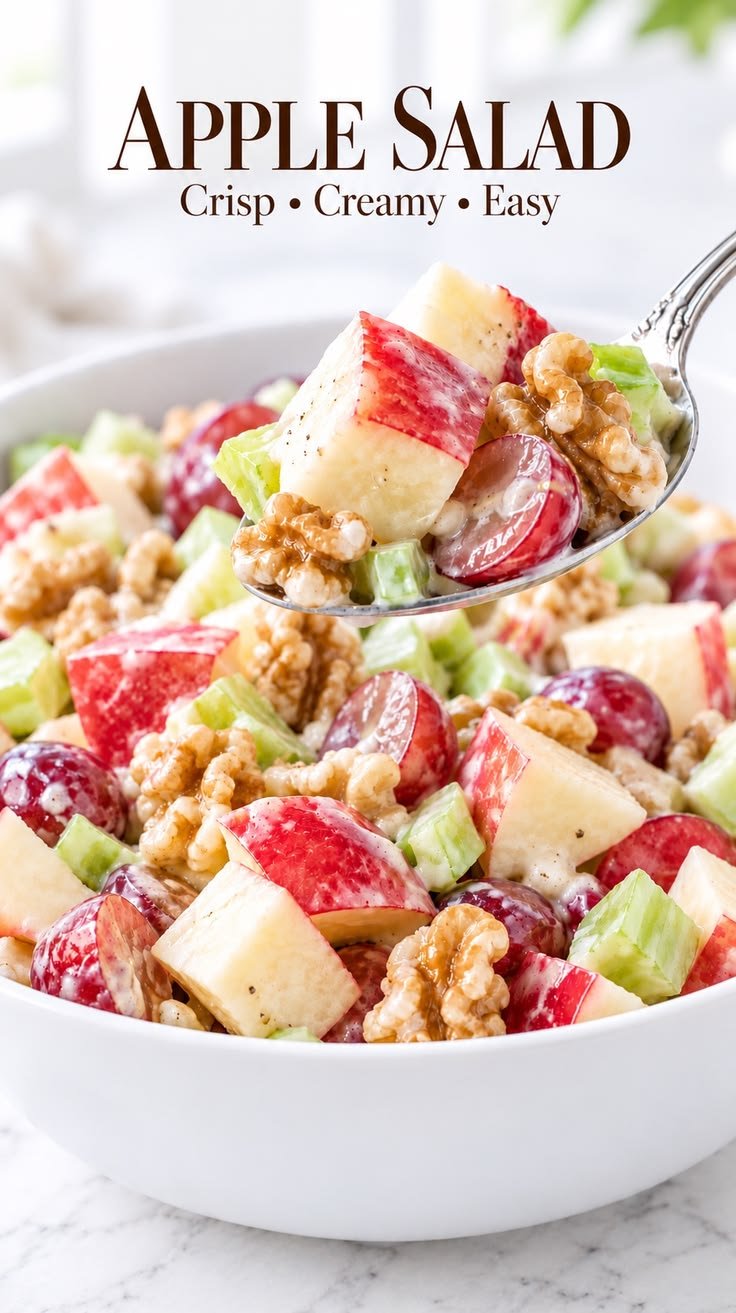 Creamy Apple Salad with Greek Yogurt – Easy, Fresh & Delicious 1 Creamy Apple Salad