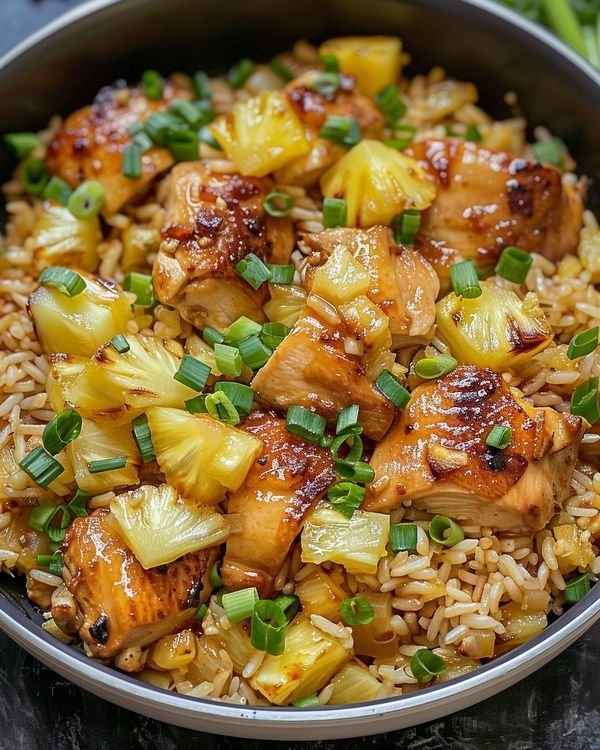 Flow point pineapple chicken and rice easy sweet and savory dinner