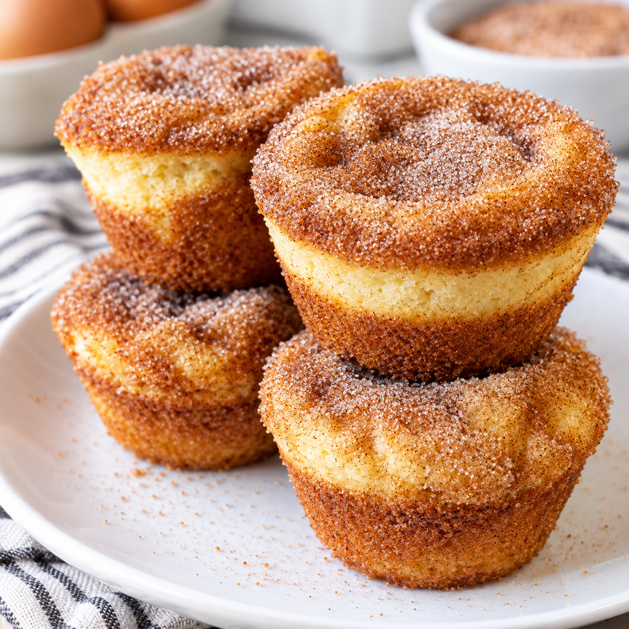 3-Ingredient Cinnamon Sugar Muffins – Easy, Soft & Delicious Breakfast 1 IIIIIIII