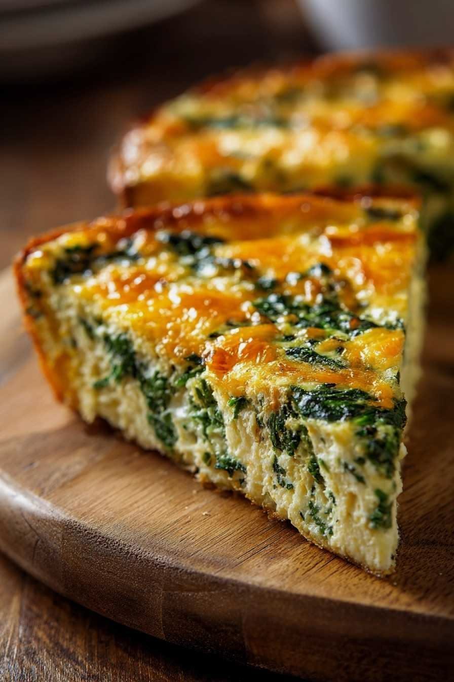 Crustless Spinach & Cheese Quiche – Easy High-Protein Recipe 1 KKKKKKKK