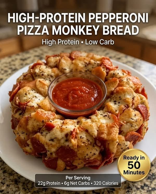 high protein pull apart pizza ring