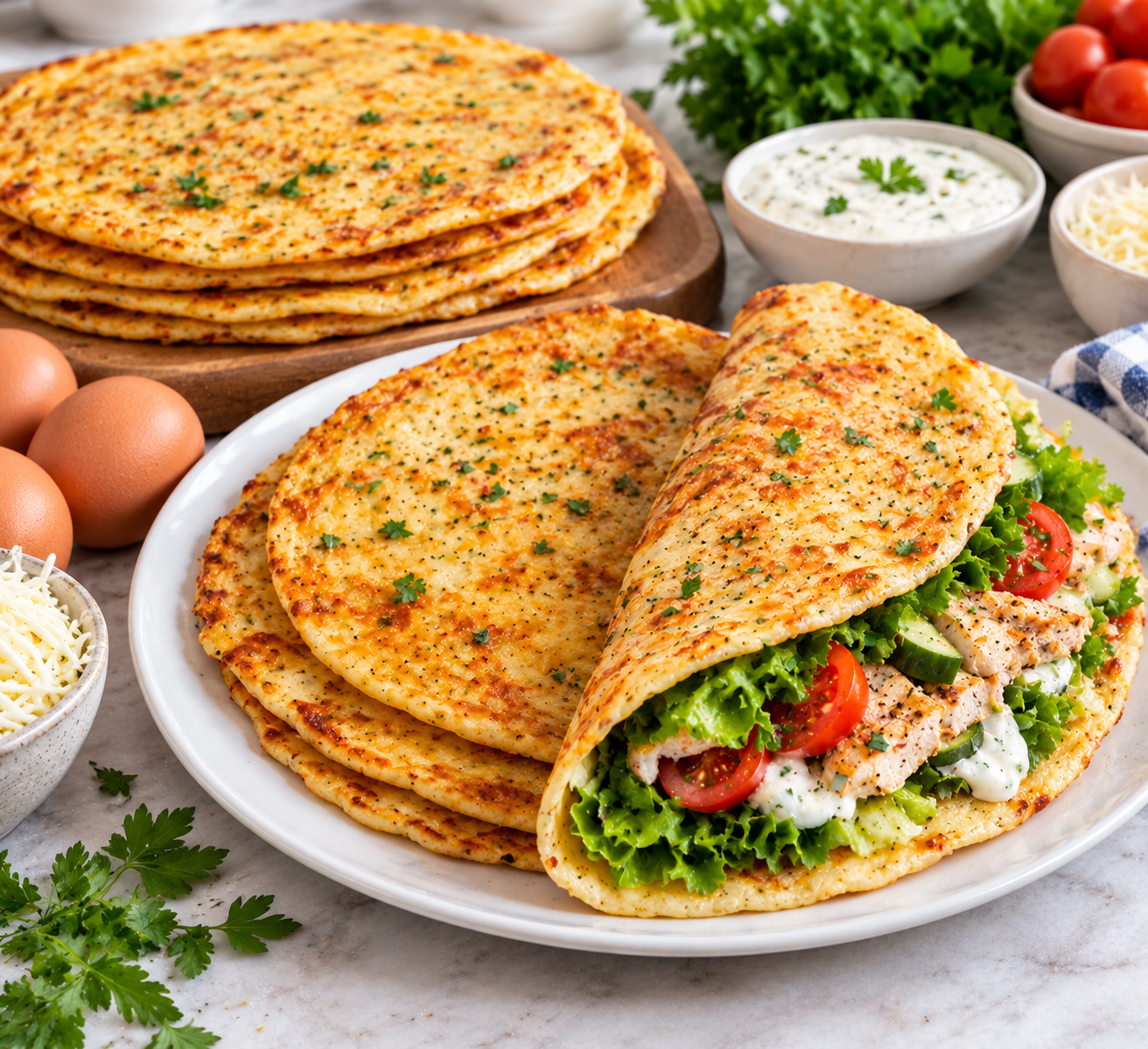 Flourless Flatbread – Easy High-Protein Low-Carb Bread Alternative 1 iiiiiii