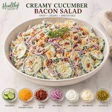 Easy Creamy Bacon Cheddar Cucumber Salad Recipe 1 images 41