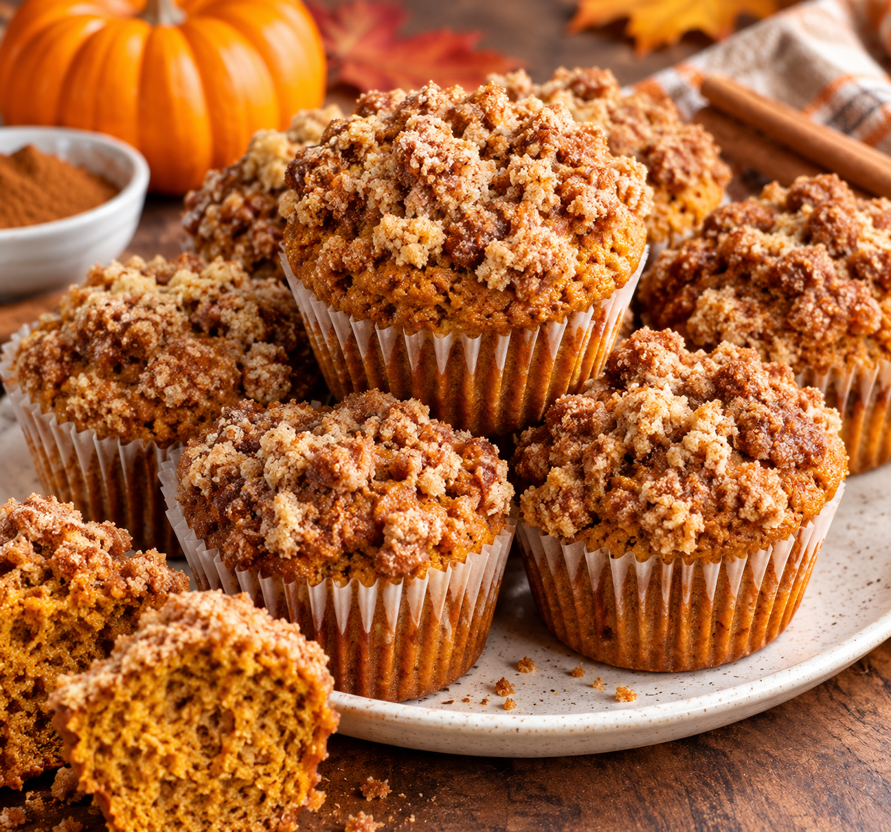 Easy Brown Butter Pumpkin Muffins with Cinnamon Streusel Topping 1 pumpkin
