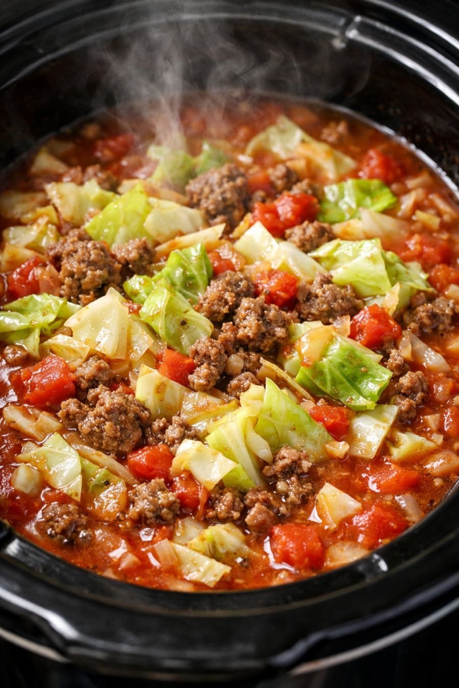 slow cooker cabbage beef easy high protein low carb dinner
